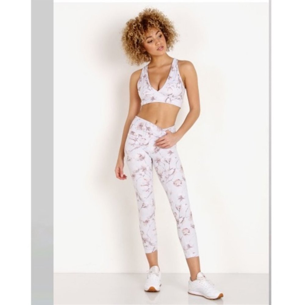 NWT Varley Floral Athletic Leggings Sz M